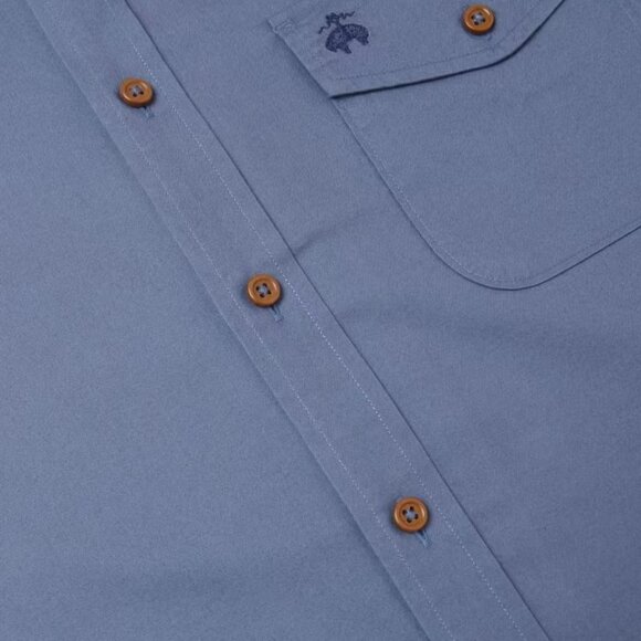 NEW BROOKS BROTHERS Brushed Twill Solid Shirt blue for men 362mn - Picture 8 of 10